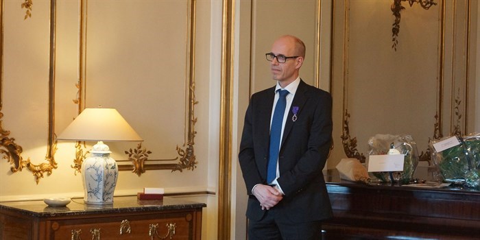 DTU's Provost Henrik C. Wegener becomes knight of French order. Photo: the French embassy.
