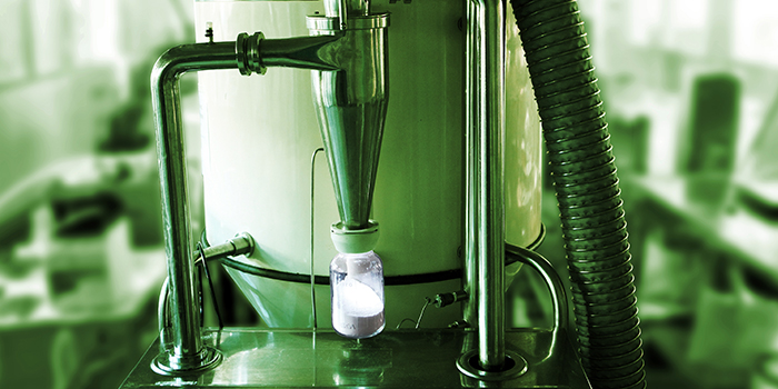DK: Pilotskala Spraytørringsanlæg. Foto: DTU Fødevareinstituttet | EN: Pilot scale spray dryer. Photo: National Food Institute, Technical University of Denmark
