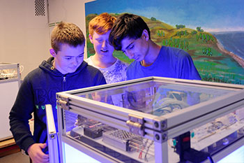 Skolebørn i Rødovre afprøver GrowBot Universe. Foto: DTU Fødevareinstituttet