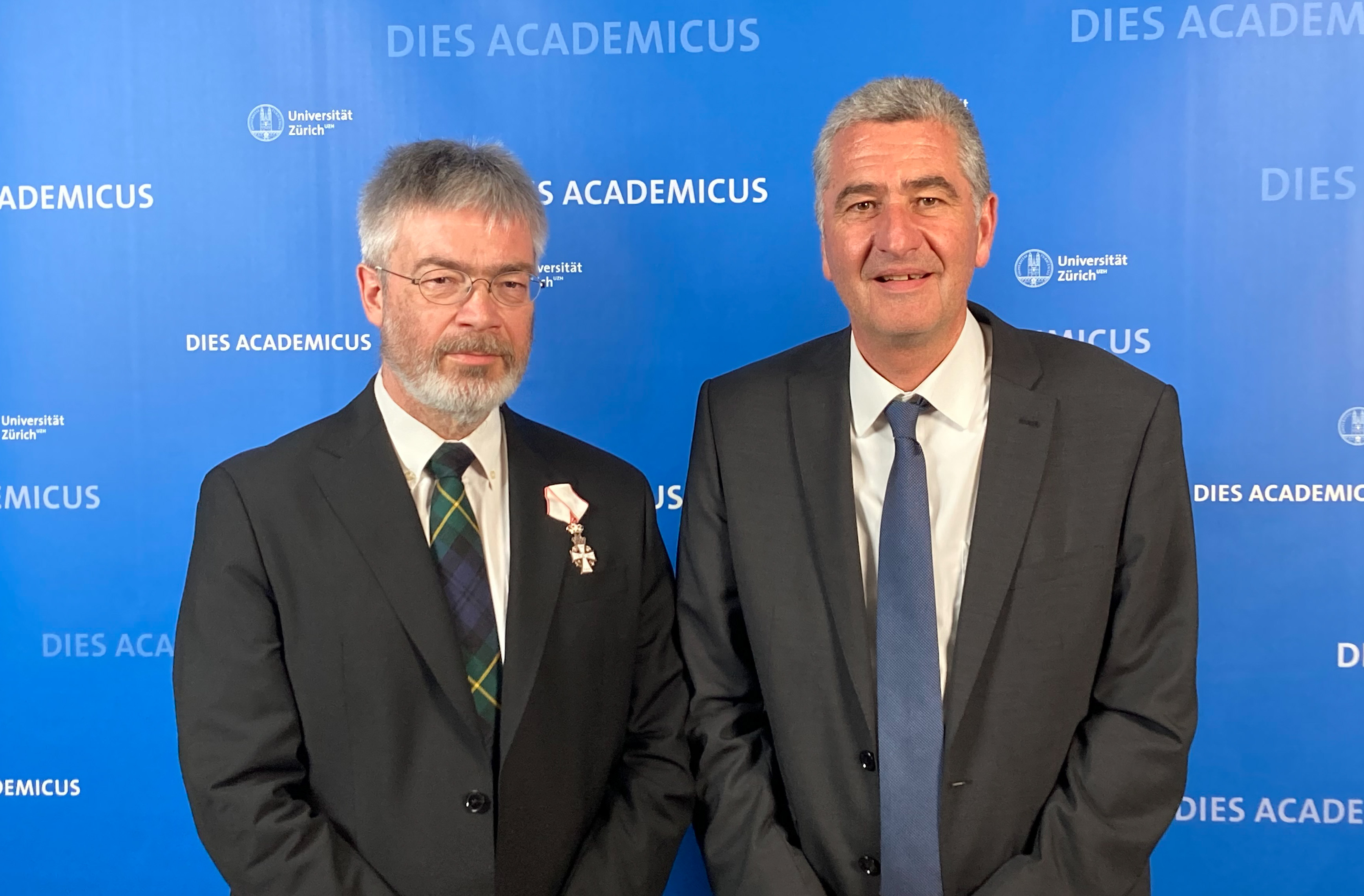 DK: Professor Frank Moeller Aarestrup og dekan Roger Stephan VetSuisse. Foto: Zurich Universitet | EN: Professor Frank Moeller Aarestrup and Dean Roger Stephan VetSuisse. Photo: University of Zurich