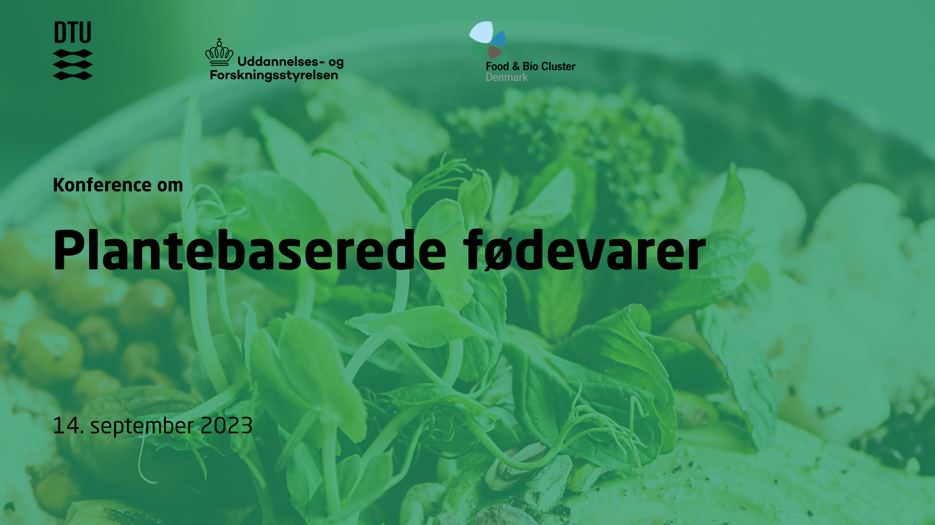 Logodæk til institutkonference 2023 om plantebaserede fødevarer