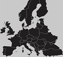 DK: Europakort. Foto: Colourbox.dk | EN: Map of Europe. Photo: Colourbox.dk